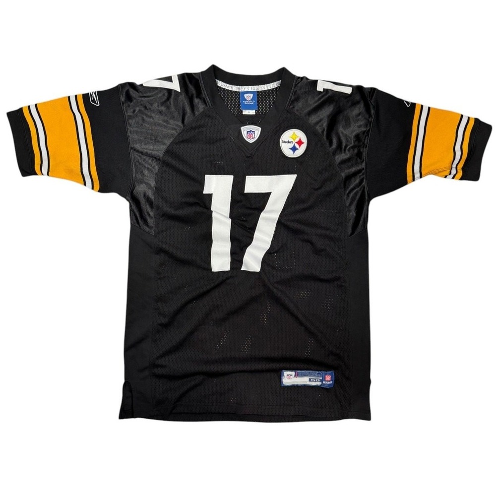 Reebok Mike Wallace #17 Pittsburgh Steelers NFL Stitched Jersey Size 50 Black